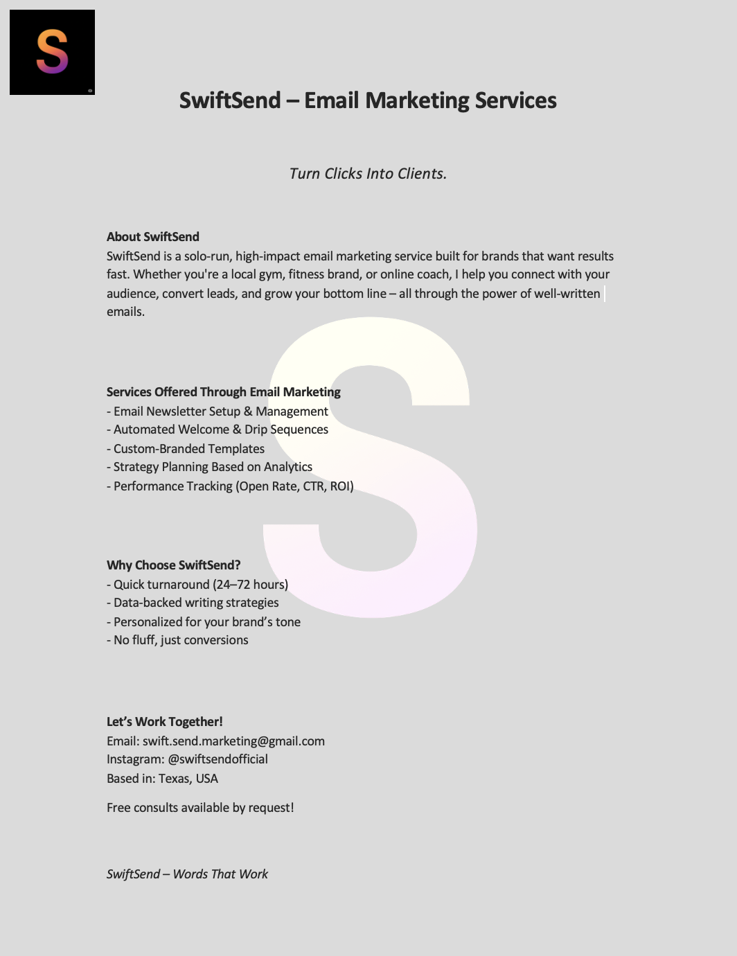Email Flyer